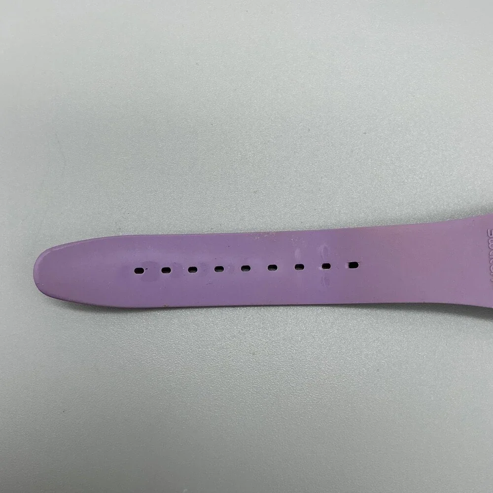 Swatch Backup Purple Mens Watch 41mm Purple Dial Day Date Swiss New Battery